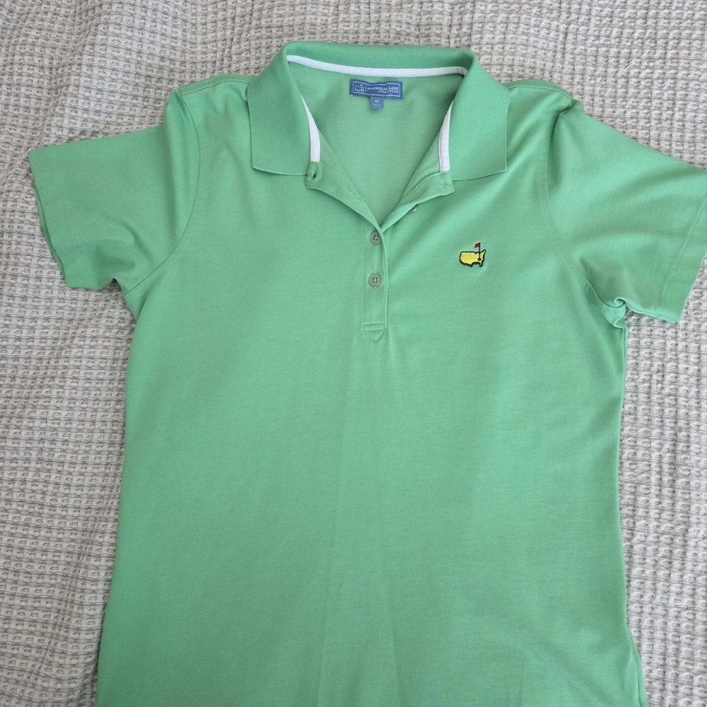 Women's Masters Magnolia Lane Light Green Polo with White Trim